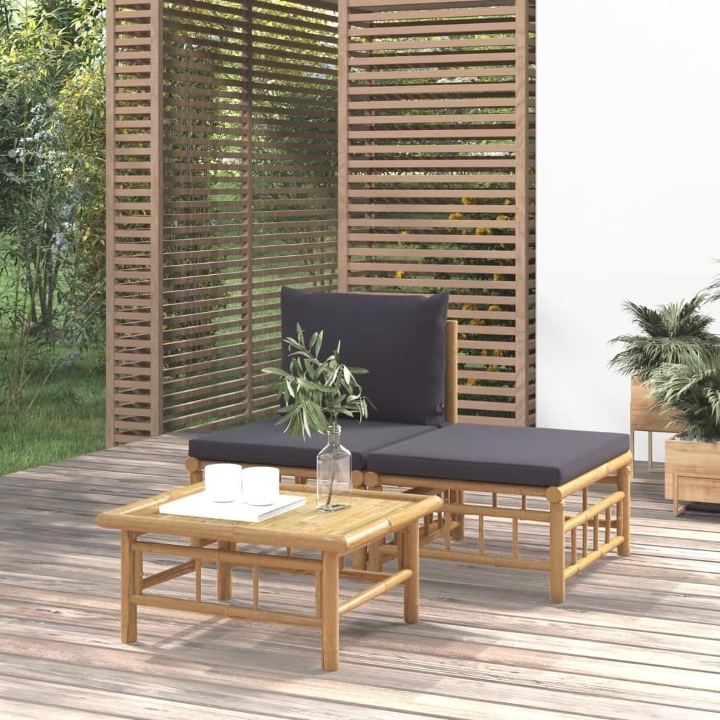 Garden Lounge Set with Cushions Bamboo Price