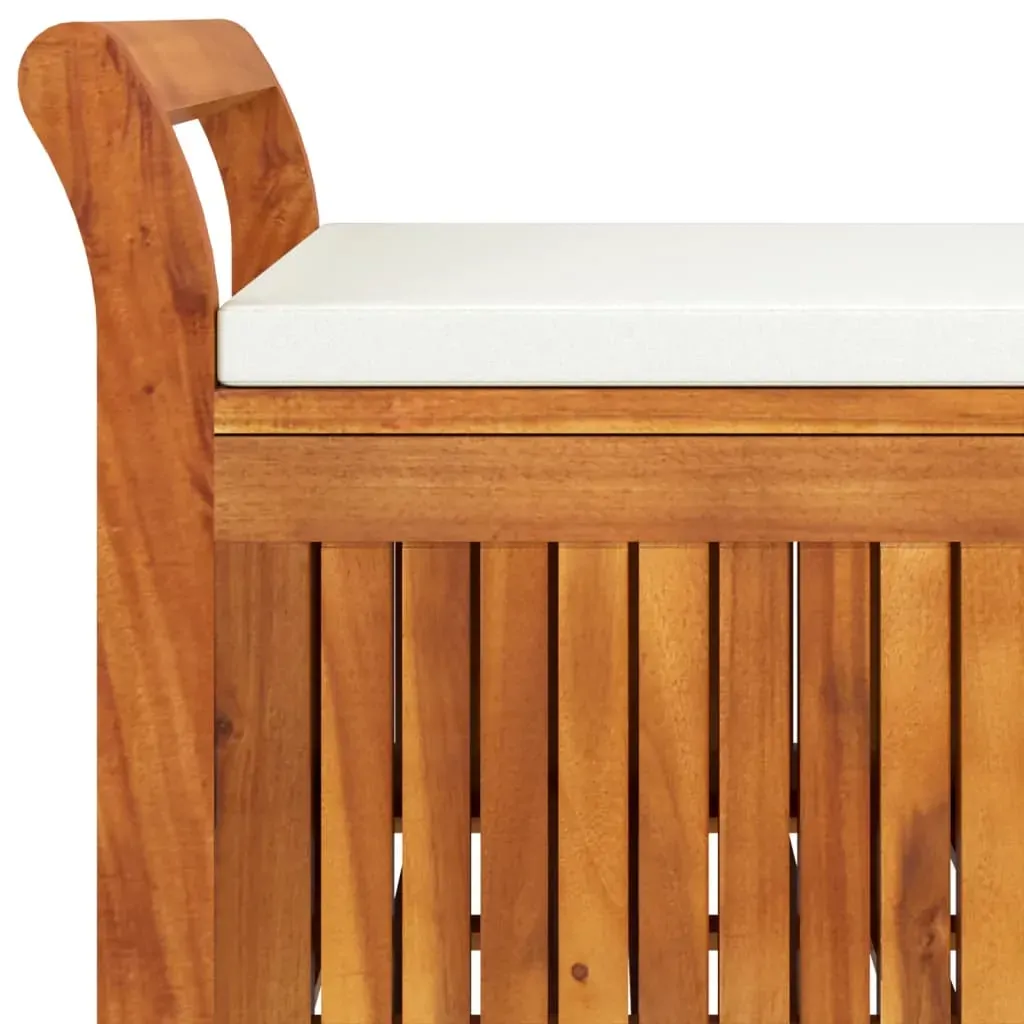 Garden Storage Bench with Cushion Solid Wood Acacia Price