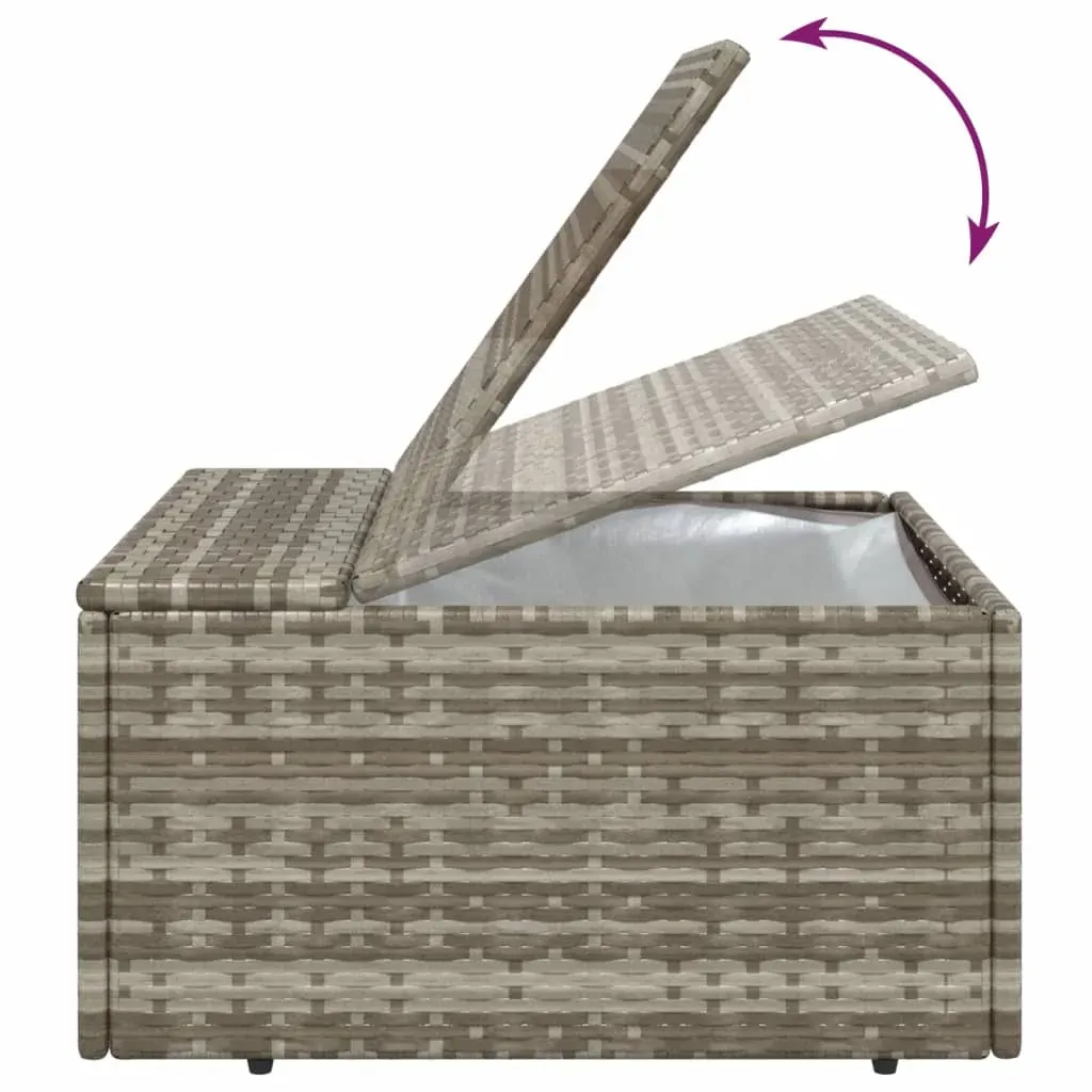 Garden Lounge Set with Cushions Grey Poly Rattan Price