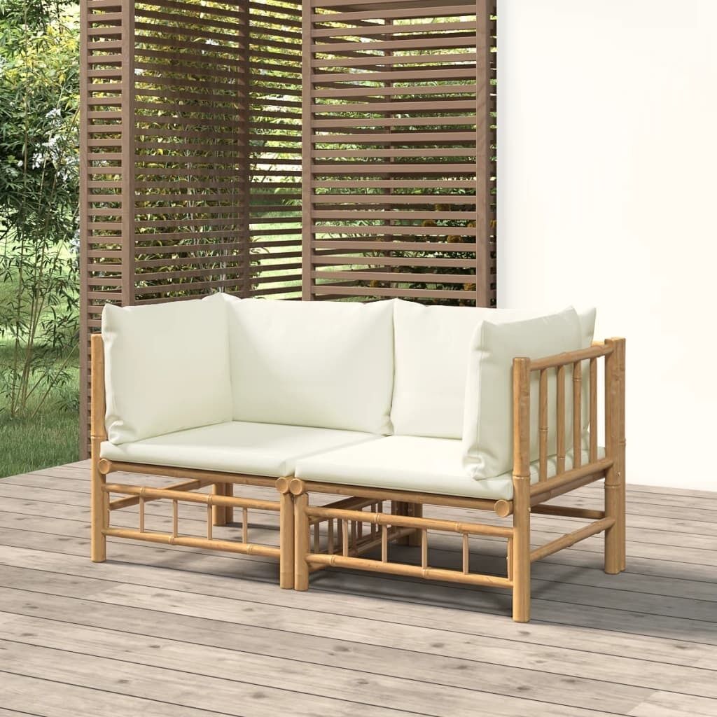 Garden Lounge Set with Cushions Bamboo Price