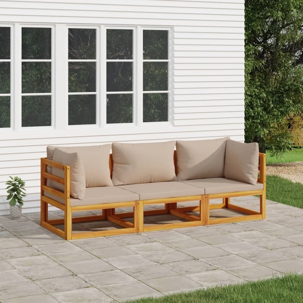 Garden Lounge Set with Cushions Solid Wood Price