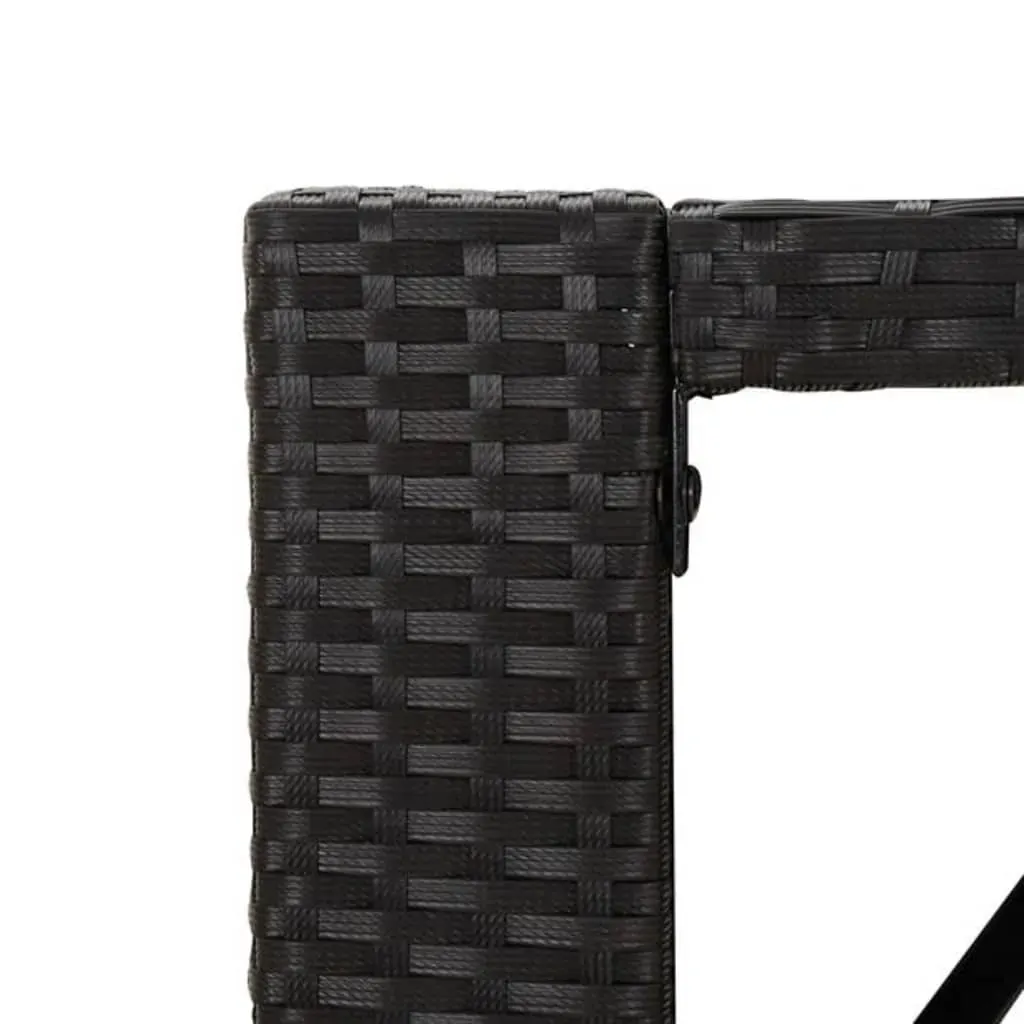 Garden Bar Set Black Poly Rattan Price