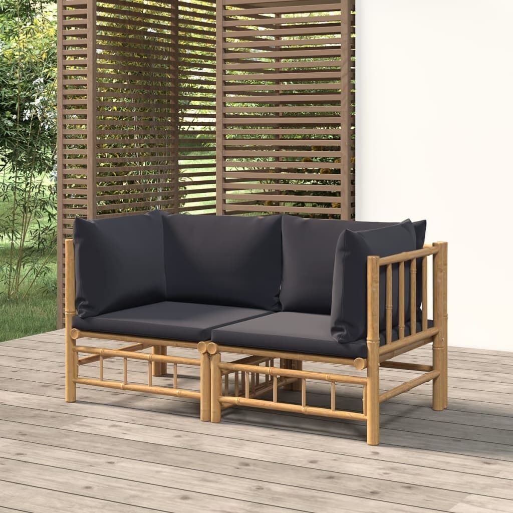 Garden Lounge Set with Cushions Bamboo Price