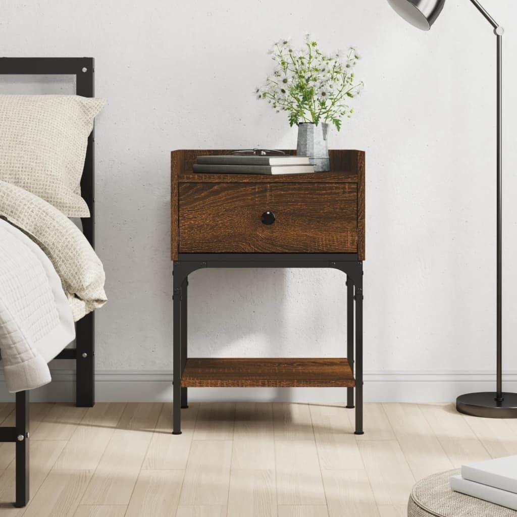 Bedside Table Black 40.5x31x60 cm Engineered Wood Price