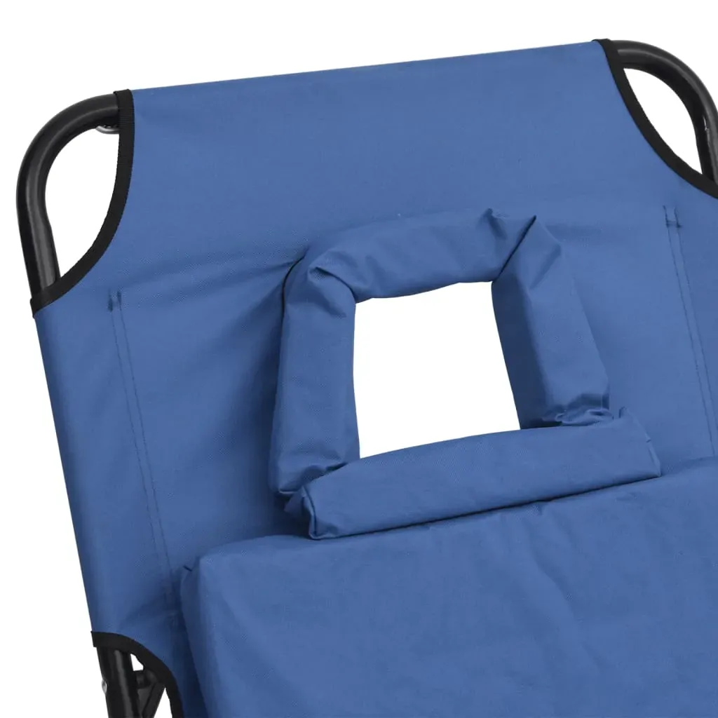 Folding Sun Lounger Oxford Fabric and Powder-coated Steel Price