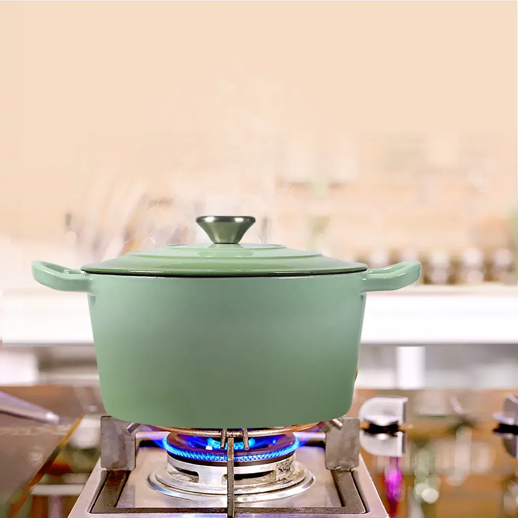 4L Enamel Dutch Oven Pot in Green Colour Price