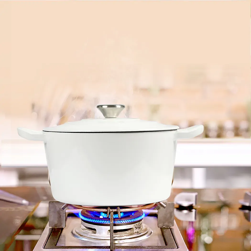 4L Enamel Dutch Oven Pot in White Colour Price
