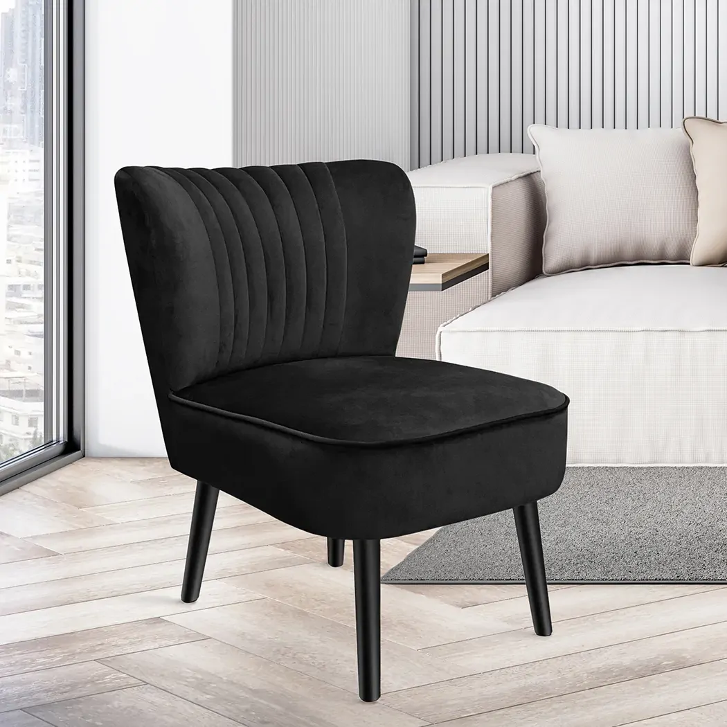Accent Chair Foot Stool Set Ottoman Black Price
