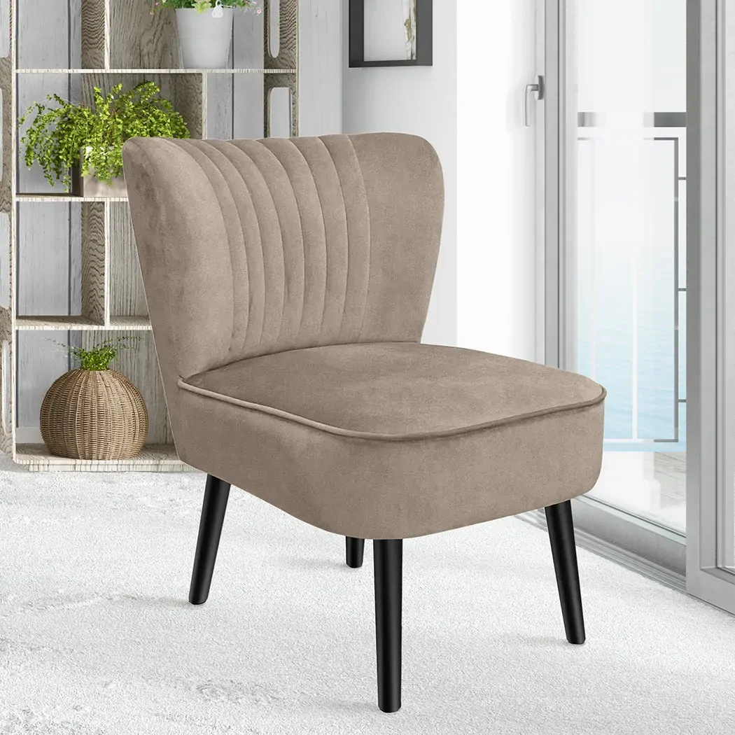 Accent Chair Foot Stool Set Ottoman Cream Price