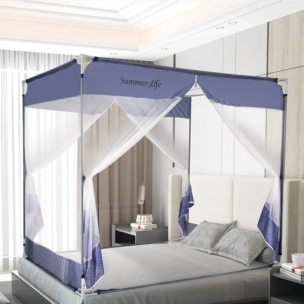 Mosquito Bed Nets Foldable Canopy Square Blue Price