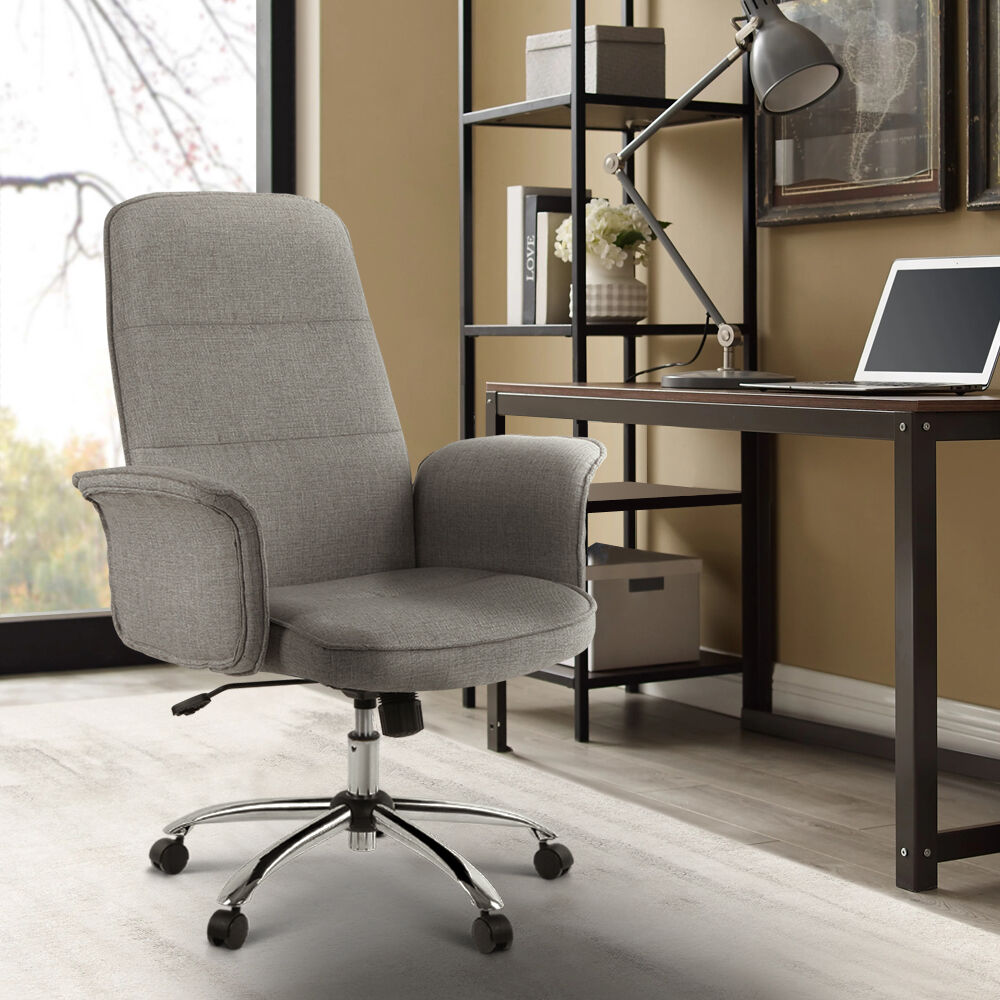 Artiss Fabric Office Chair Computer Chairs Grey Price
