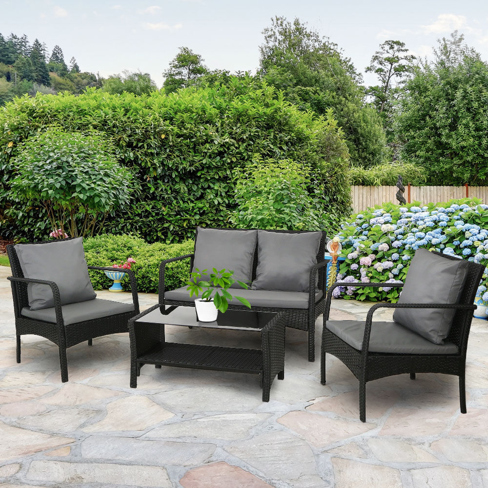 Outdoor Sofa Set Lounge Setting Wicker Table and Chairs Garden Patio Furniture Price