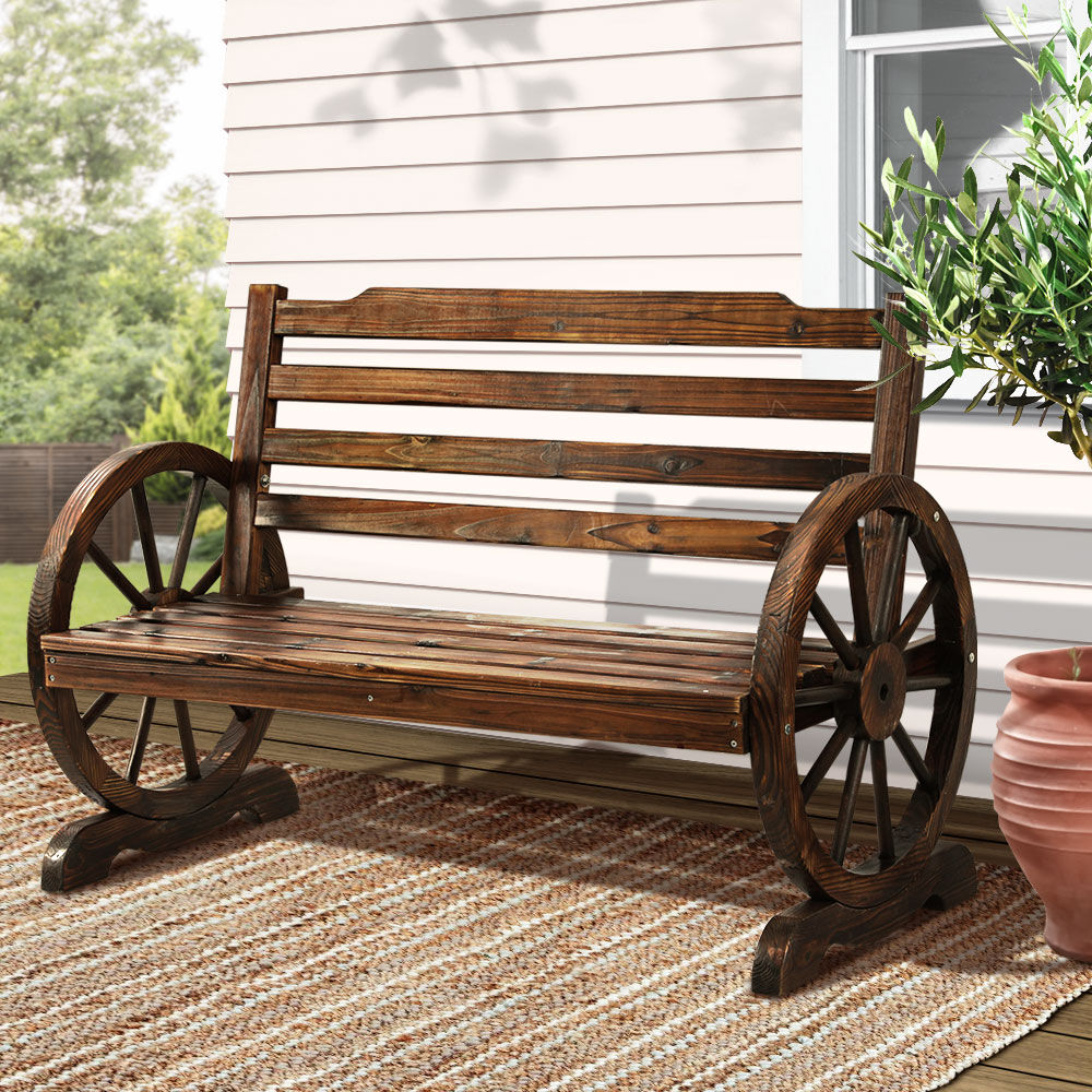 Gardeon Wooden Garden Bench Seat Outdoor Furniture Wagon Chair Patio Lounge Price