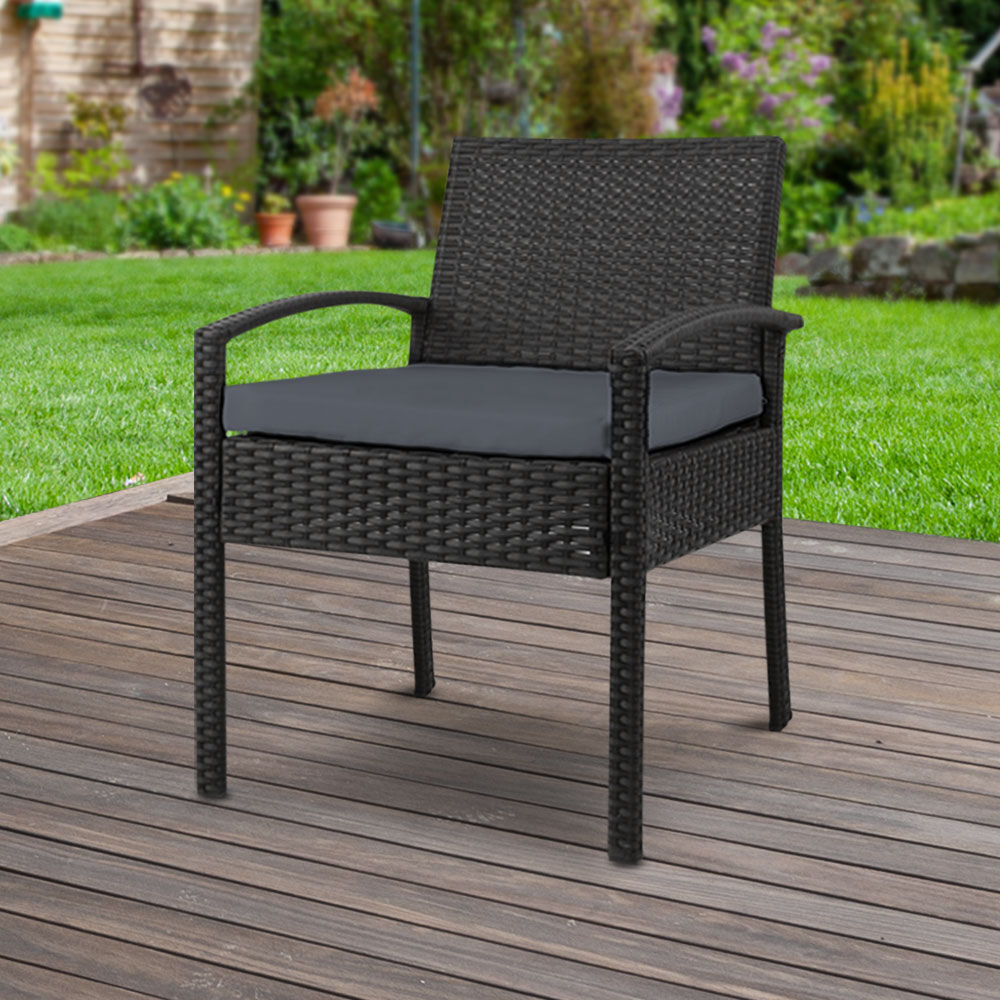 Gardeon Outdoor Dining Chairs Patio Furniture Rattan Lounge Chair Cushion Felix Price