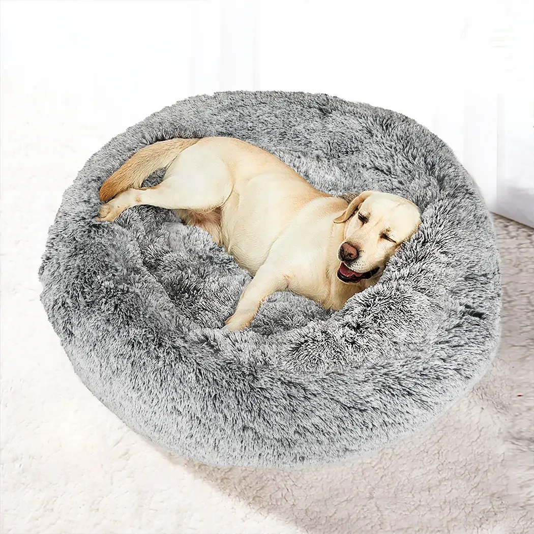 Pet Bed Memory Foam Dog Donut Charcoal Medium Price