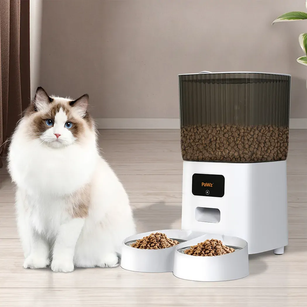 5L Automatic Pet Feeder 2 Bowl White Price