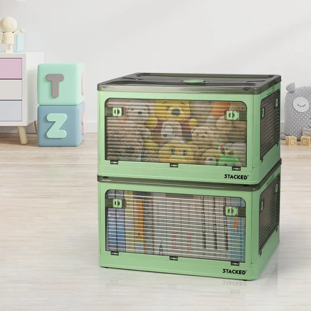 Storage Containers Stackable Lid Clothes S Green Small Price