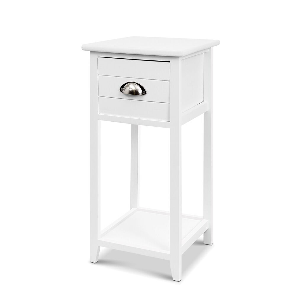 Artiss Bedside Table Vintage - THYME White Price