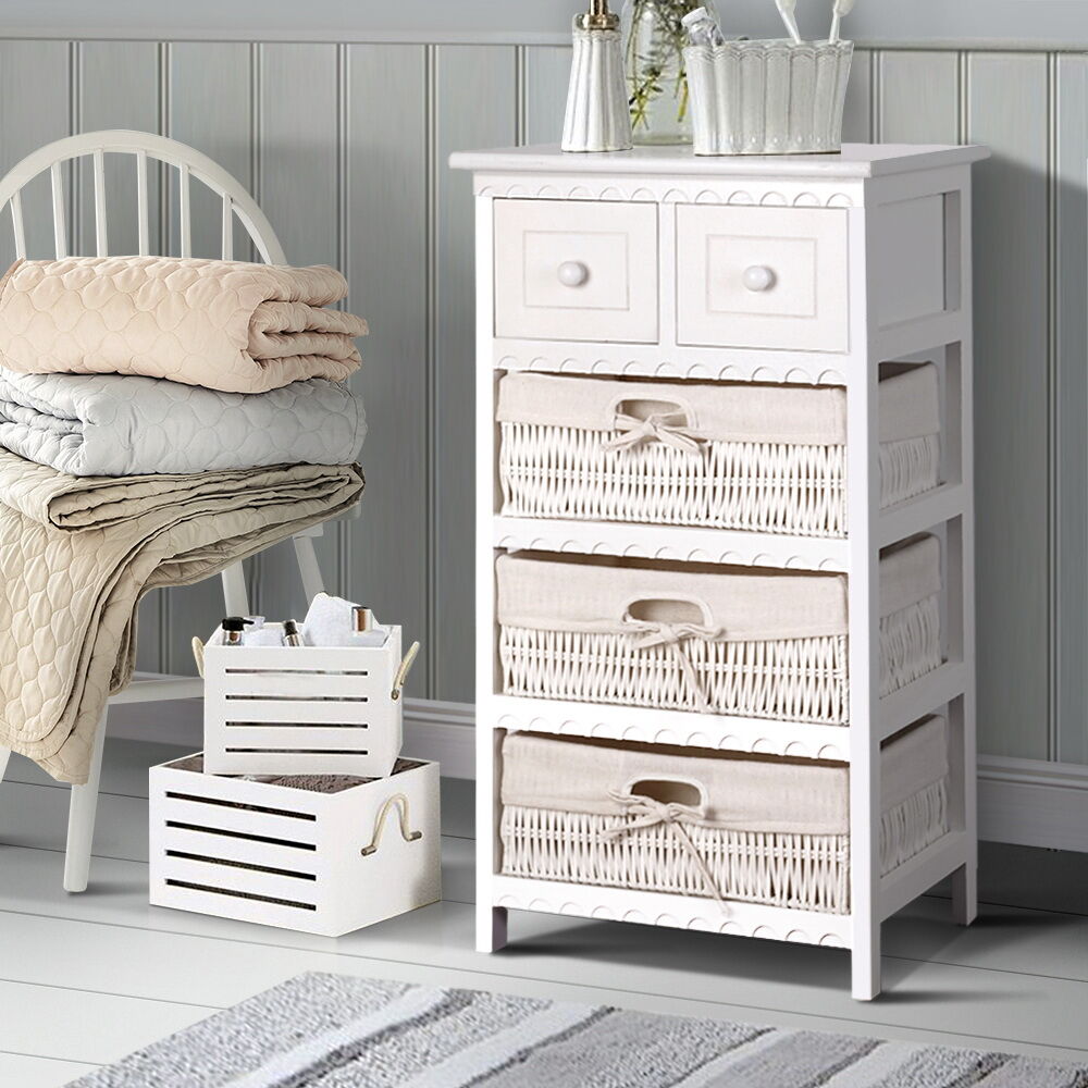 Artiss 2 Chest of Drawers with 3 Baskets - ELIOT Price