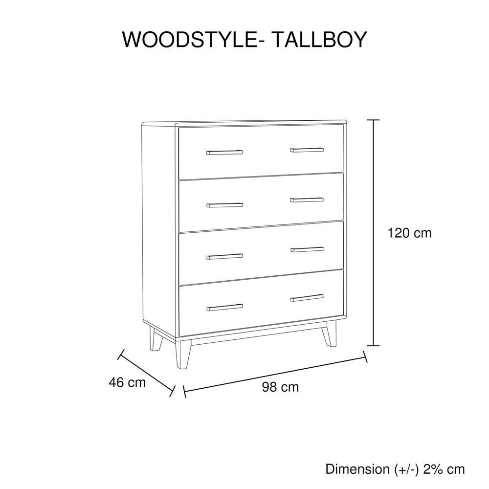 Woodstyle Tallboy Antique Light Brown Price