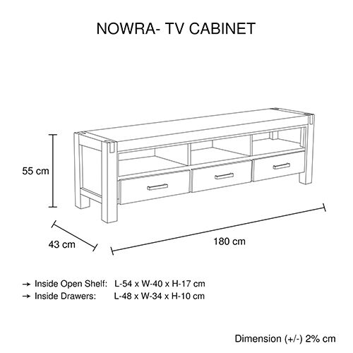 Nowra TV Cabinet Oak Price
