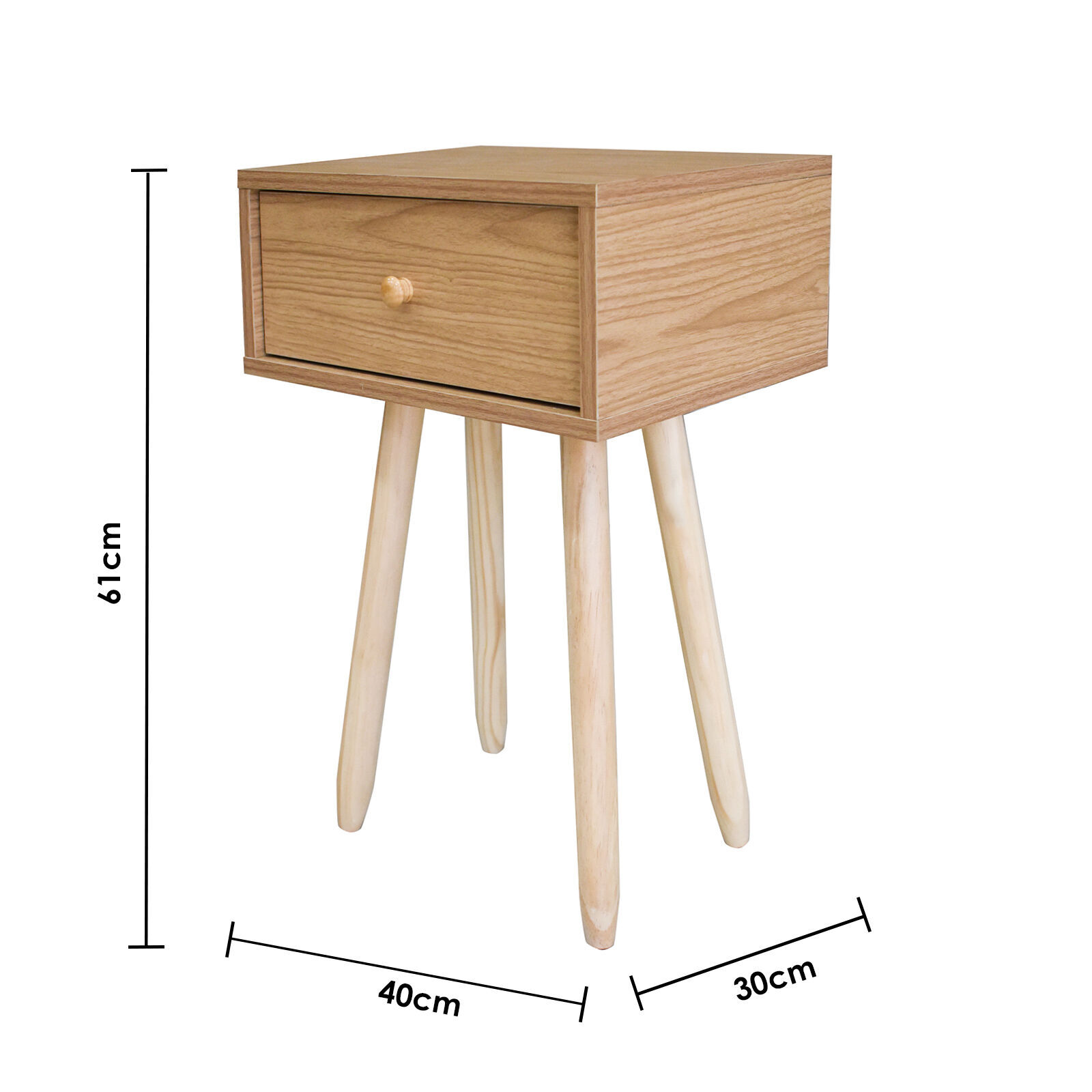 Milano Decor Bedside Table Kirrawee Drawers Nightstand Unit Cabinet Storage Price