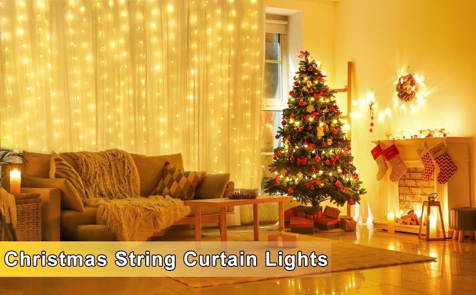 USB Powered 300 LED Curtain String Light with 8 Modes and Remote Control for Bedroom Party Wedding Decorations Price