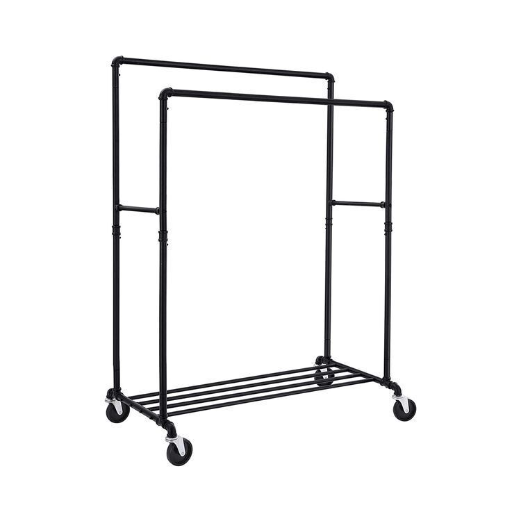 Industrial Pipe Clothes Rack Wheels , 110Kg load Price