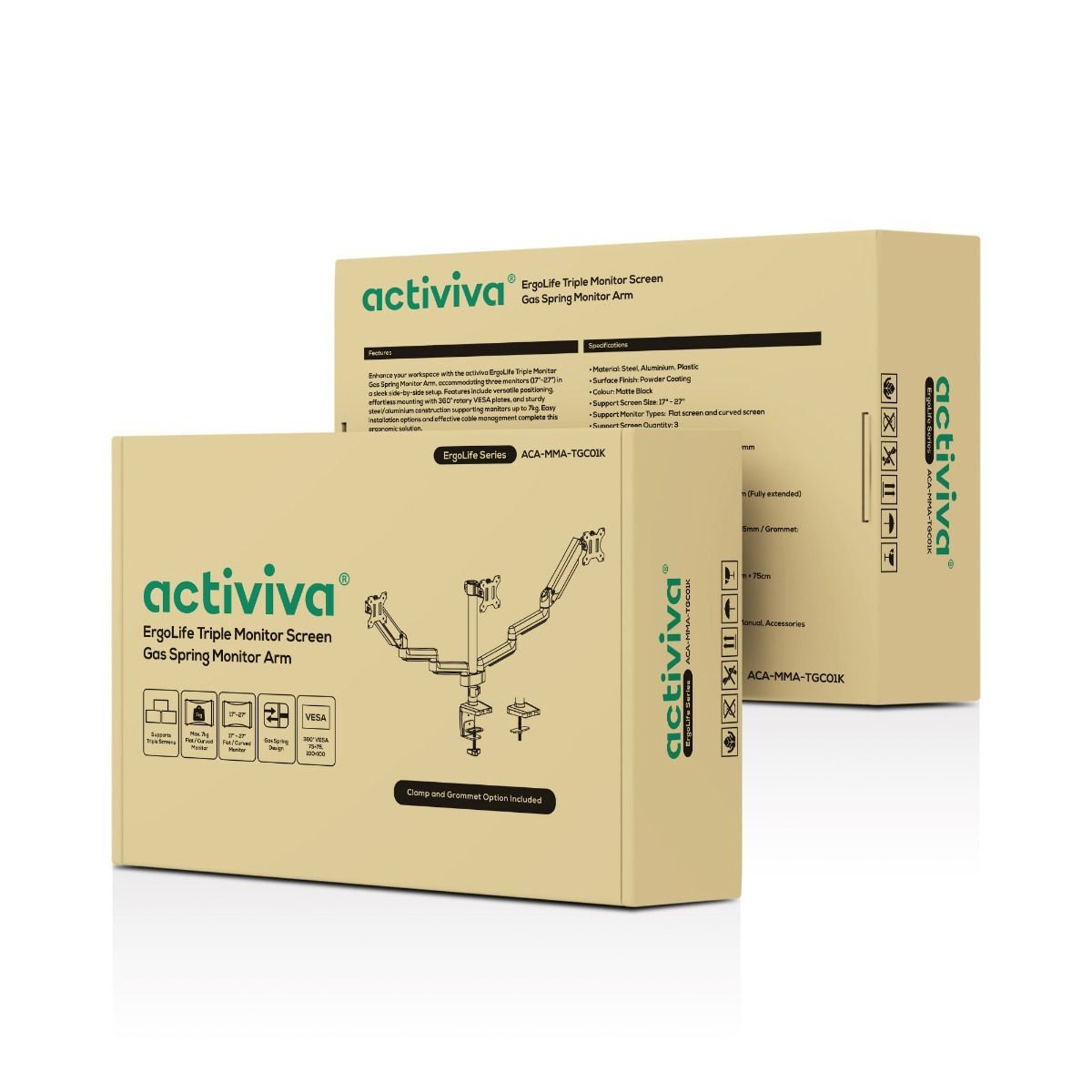 activiva ErgoLife Triple Monitor Screen Gas Spring Monitor Arm Price