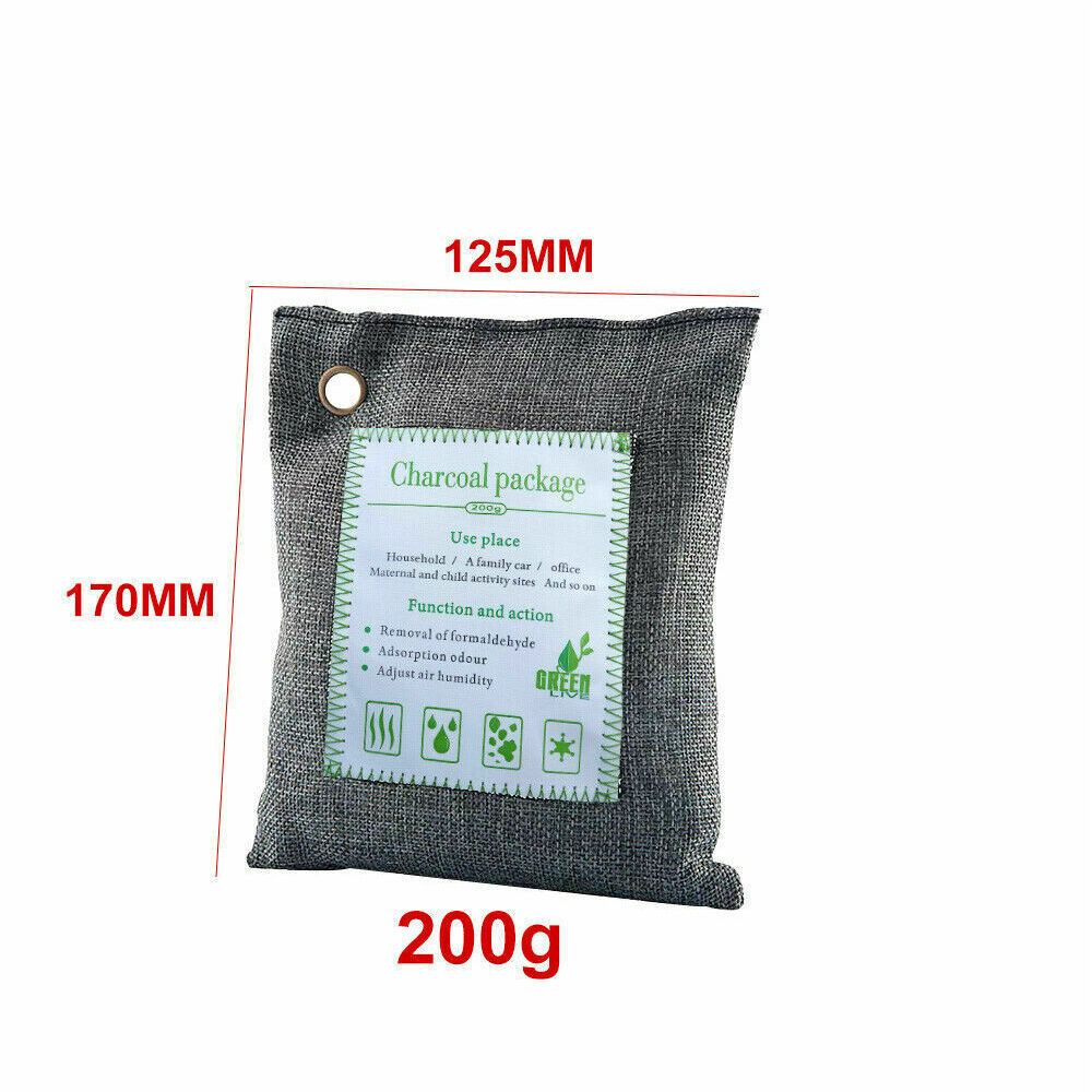 5PCS Air Purifying Bags Activated Bamboo Charcoal Freshener for Car Home Shoes 200g Price