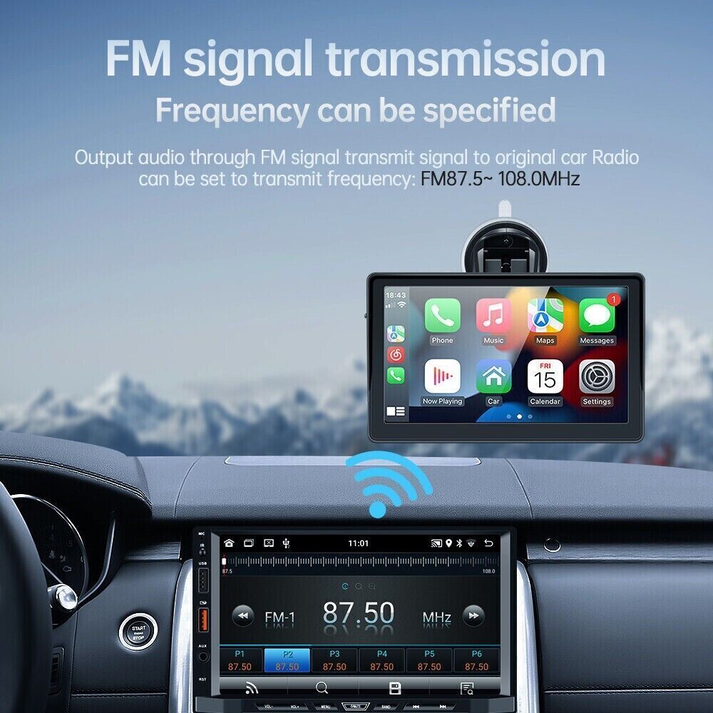 7 inch Portable Wireless Car Radio Auto Stereo Apple Carplay Android Bluetooth + Cam Price