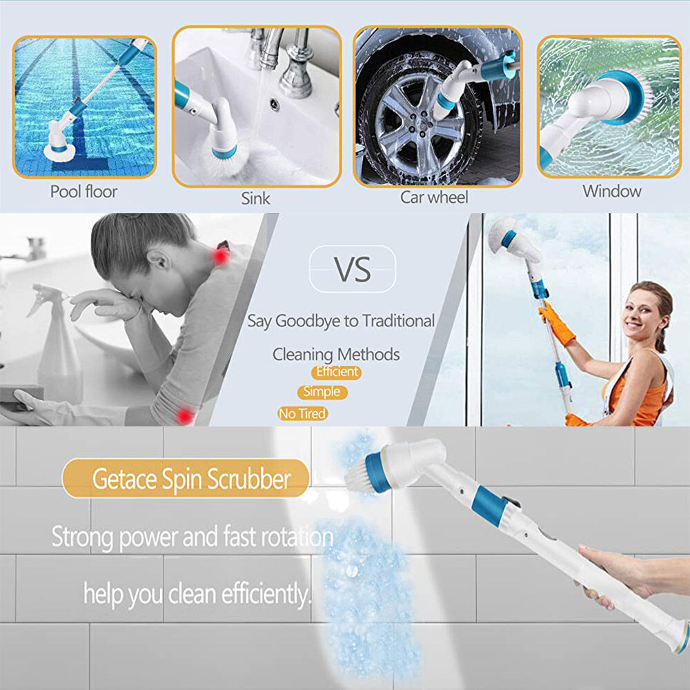 Electric Cordless Spin Scrubber Super Power Scrubber Turbo Scrub Clean Brush Price