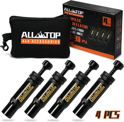 Adjustable Auto-Stop Tire Deflator Valve Kit 10-30 PSI 4PCS Screw-on for Offroad Price
