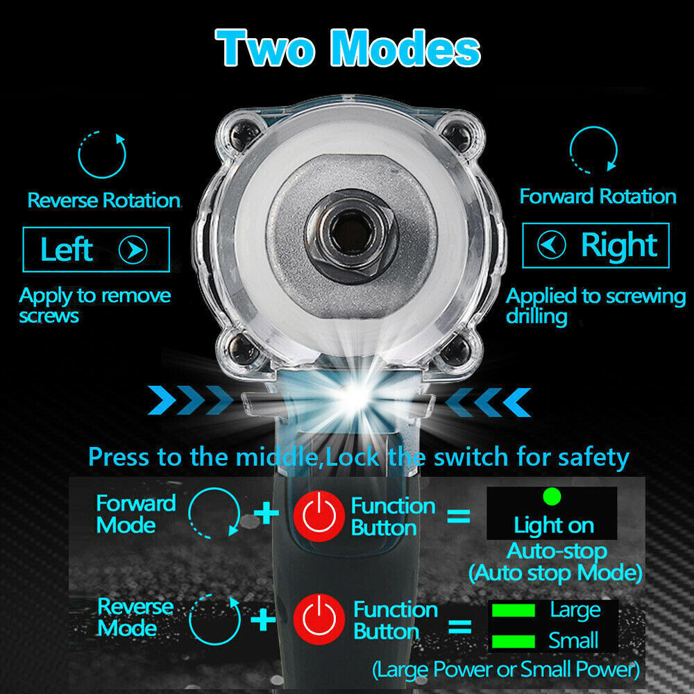 1/2" Cordless Impact Wrench Driver Brushless Rattle Gun For Makita 18V Battery Price