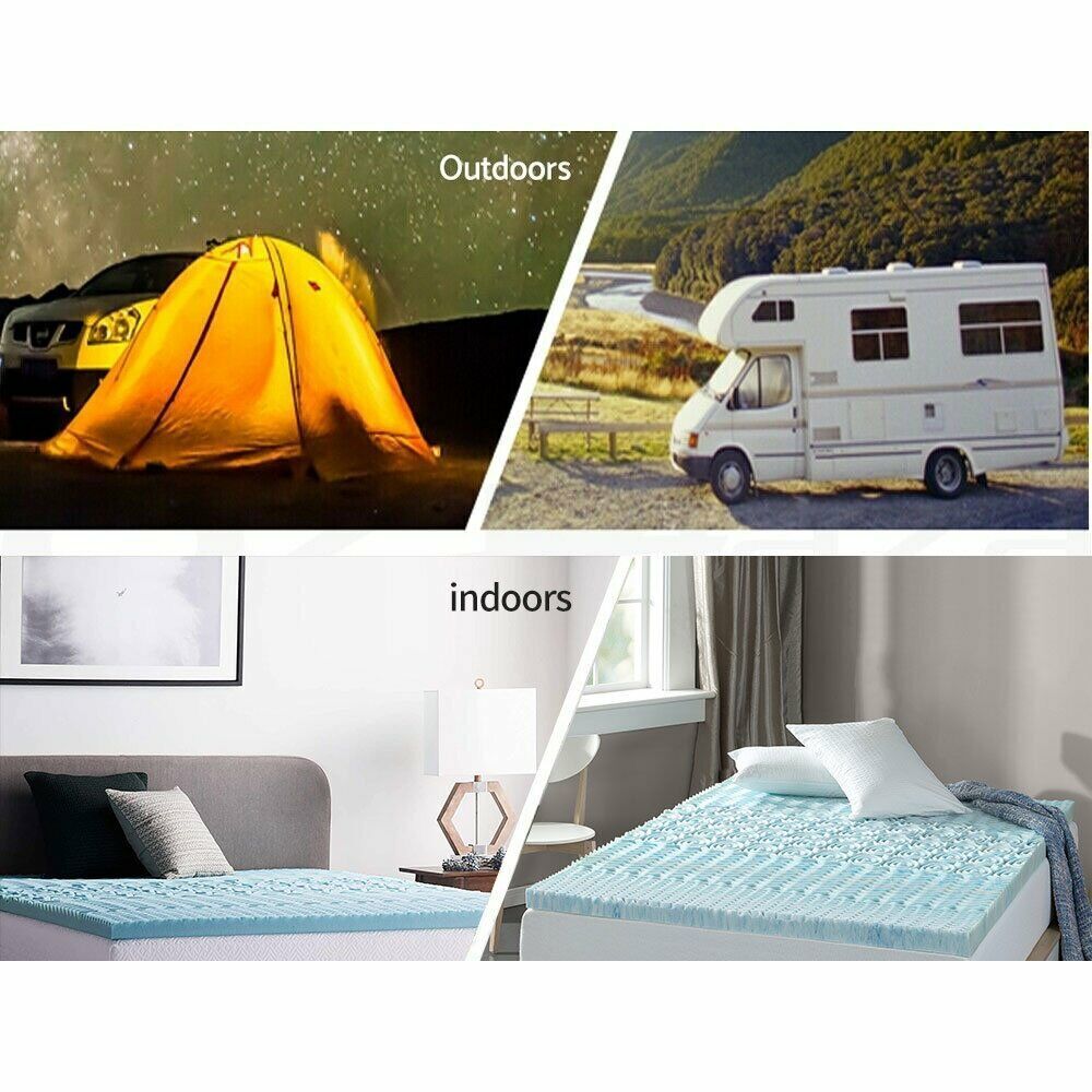 7 Zone Memory Foam Topper Mattress Toppers Cool Gel Pad Mat Medium Firm 8cm Thick 183cm x 203cm Price