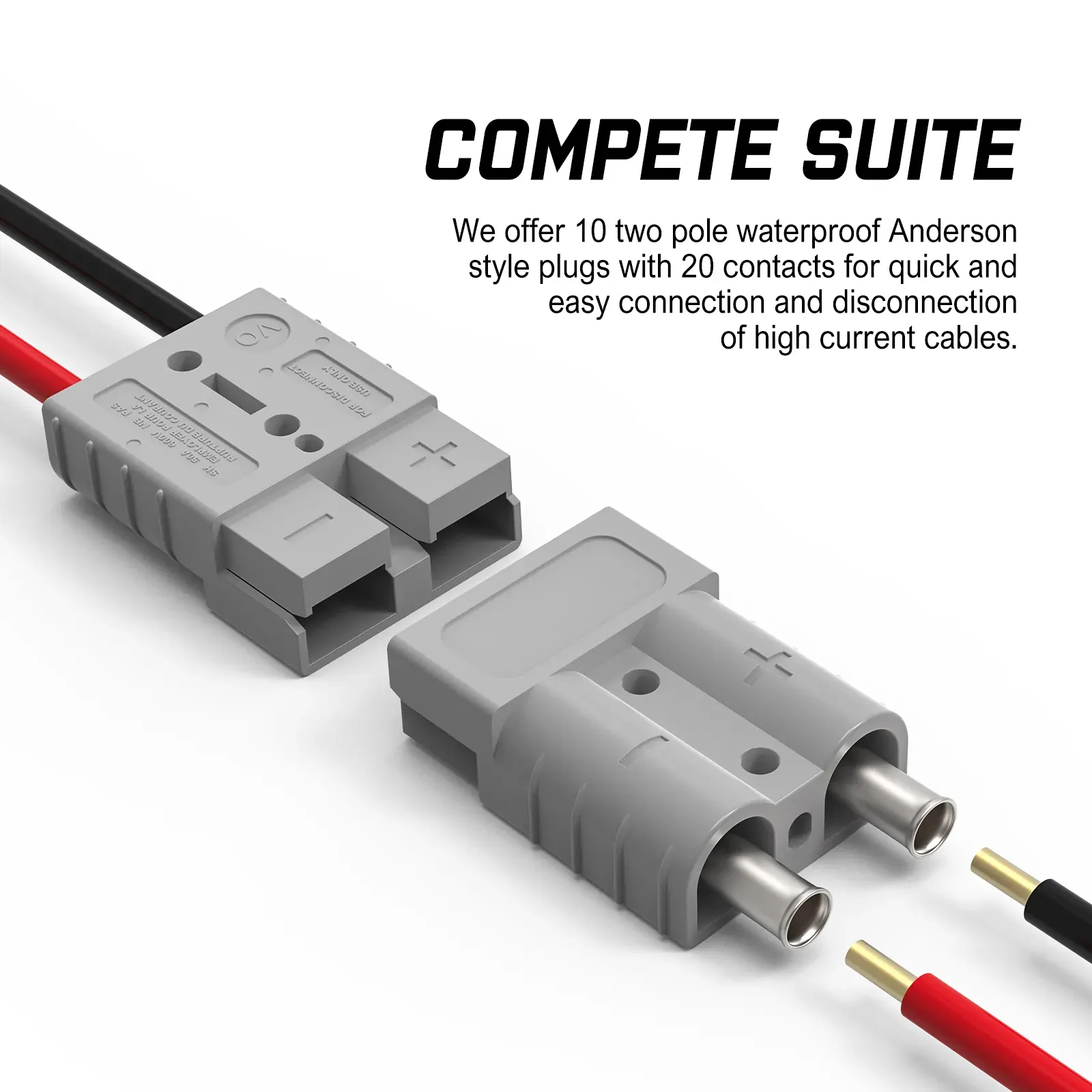 10x Anderson Plug Anderson Style Plug Connectors 50AMP 6AWG 12-24V DC Power Tool Price