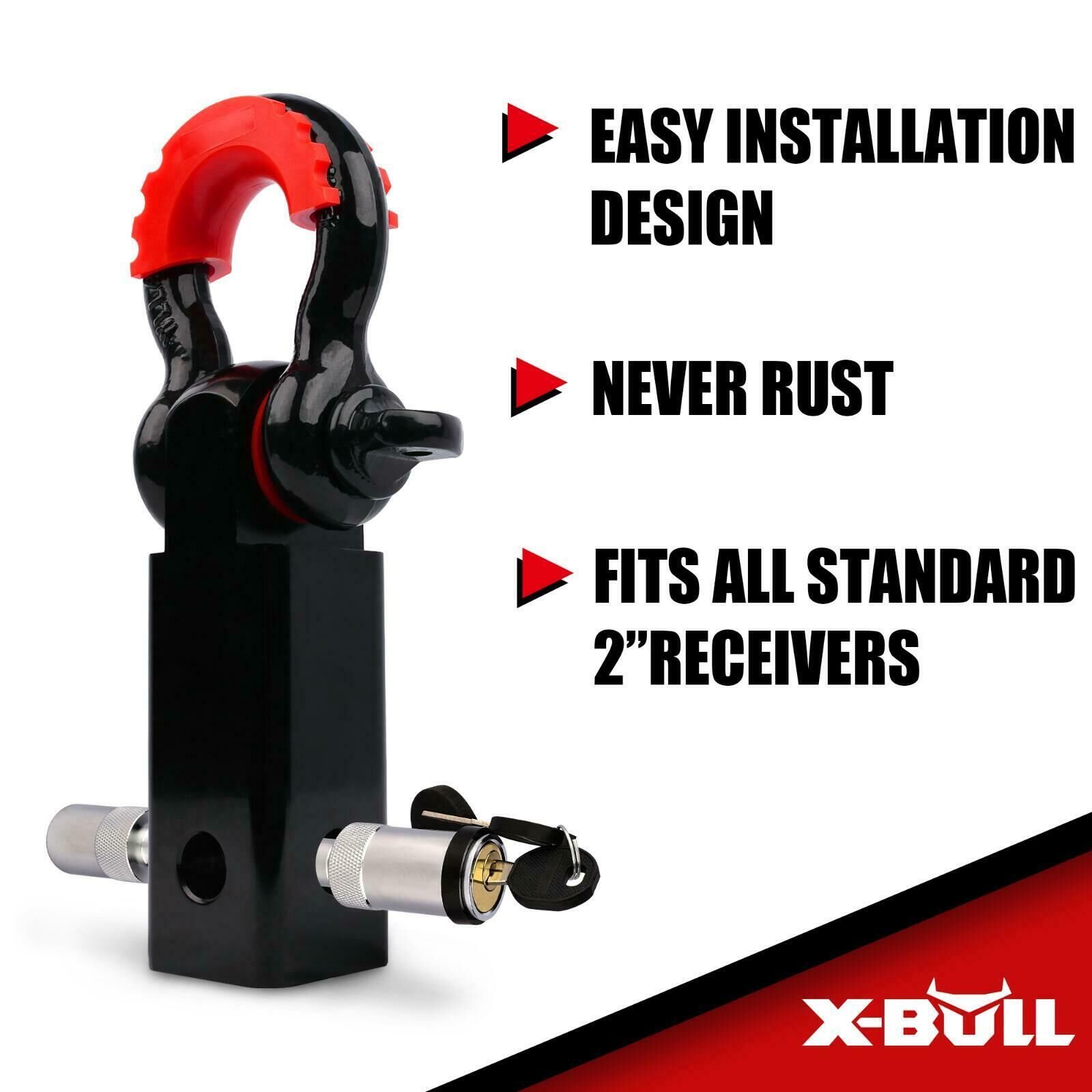 X-BULL Hitch Receiver 5T Recovery Receiver with Bow Shackle Tow Bar Off Road 4WD Price