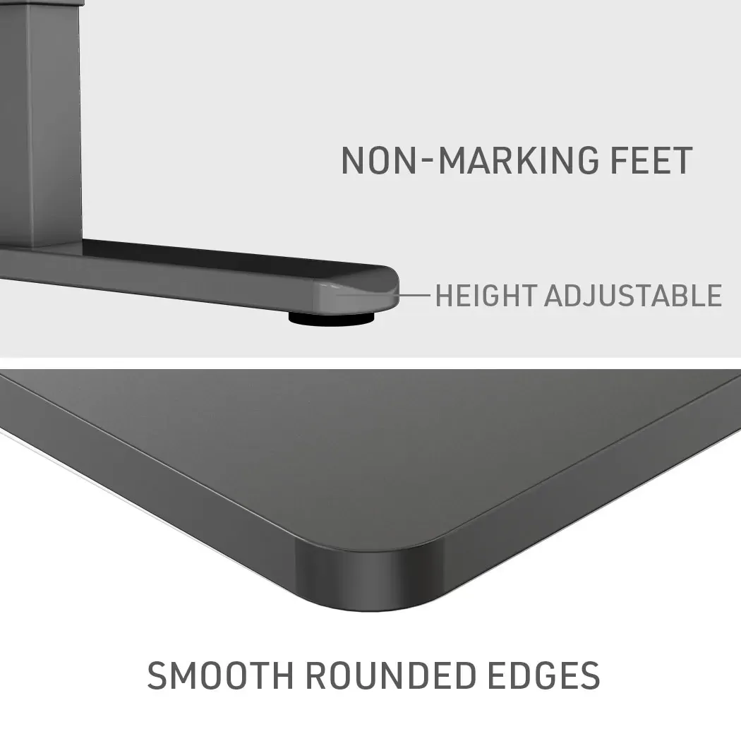 Sit To Stand Up Standing Desk, 140x60cm, 72-118cm Electric Height Adjustable, 70kg Rated Black/Black Frame Price