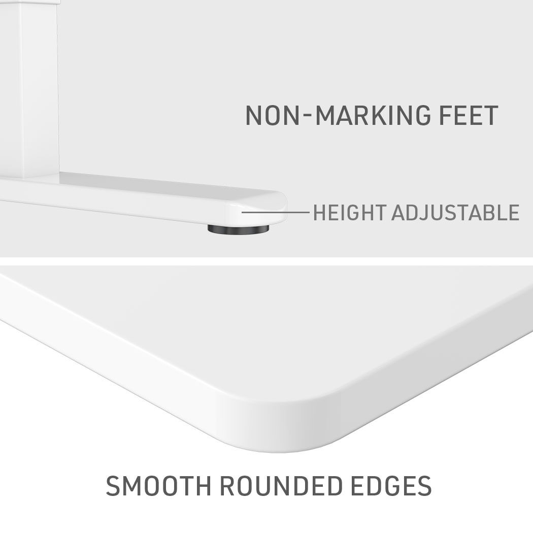 Sit To Stand Up Standing Desk, 120x60cm, 72-118cm Electric Height Adjustable, 70kg Rated, White/White Frame Price