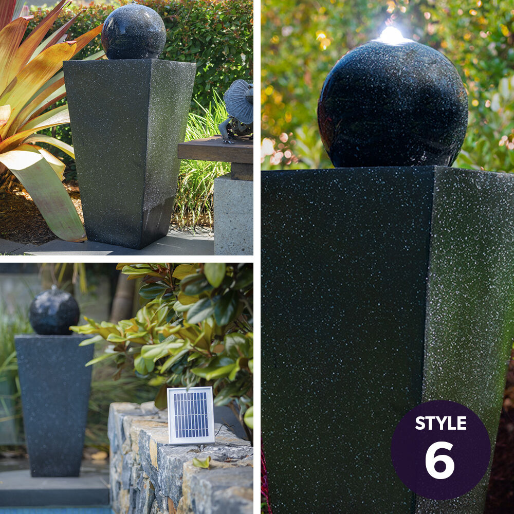 PROTEGE 3 Tier Solar Powered Water Feature Fountain Bird Bath - Light Grey Price