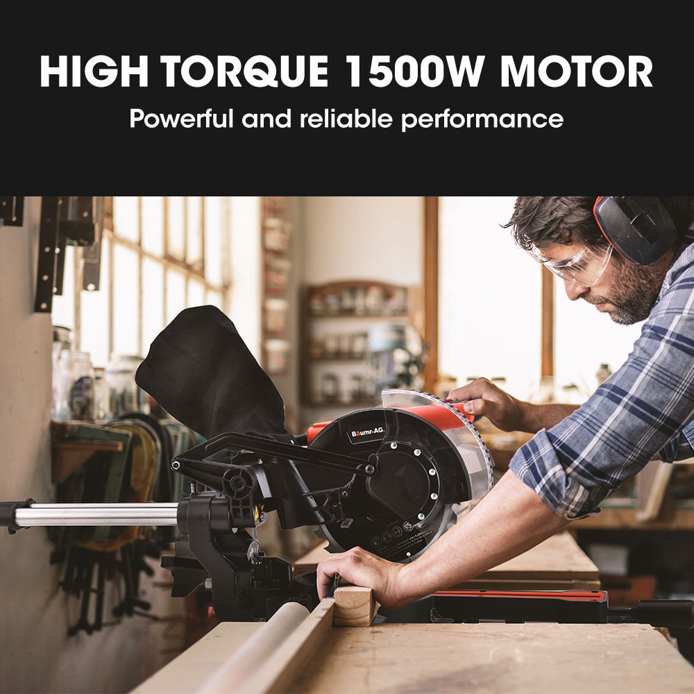 BAUMR-AG 210mm Compound Mitre Saw Dual Bevel Sliding Drop Saws 1500W Price