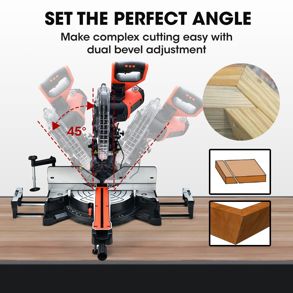 BAUMR-AG 305mm Compound Mitre Saw Dual Bevel Sliding Drop Saws 2200W Price
