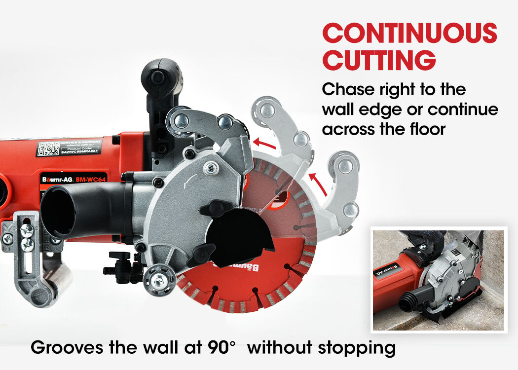 BAUMR-AG Wall Chaser and Vacuum Combo Dust Collector Concrete Chasing Machine Price