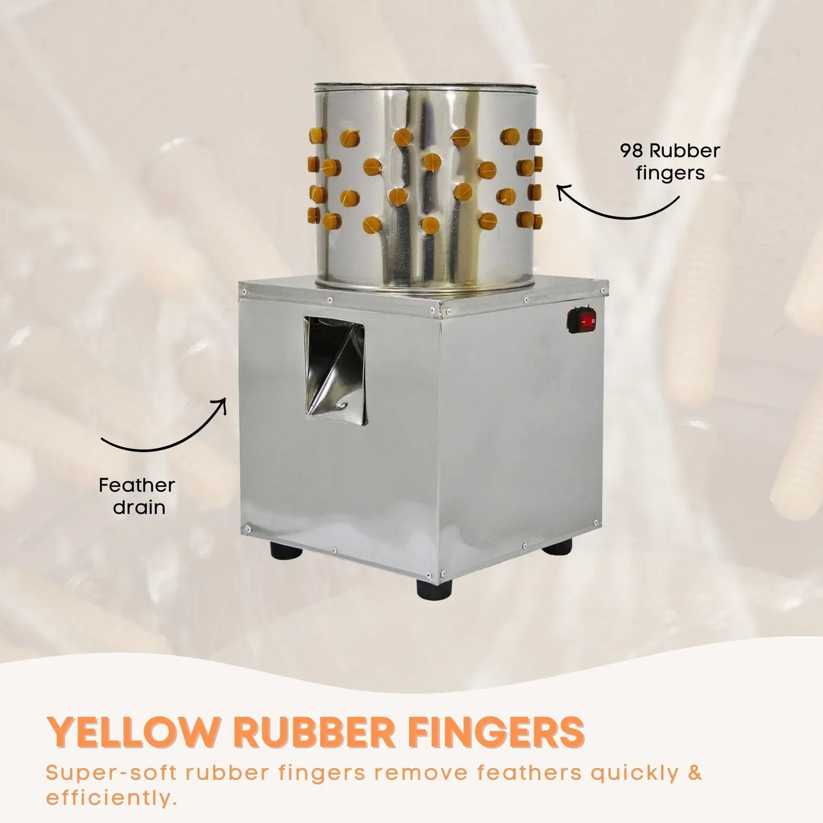 30cm Bird Feather Plucker Machine - Electric Automatic Quail Pigeon Defeathering Price
