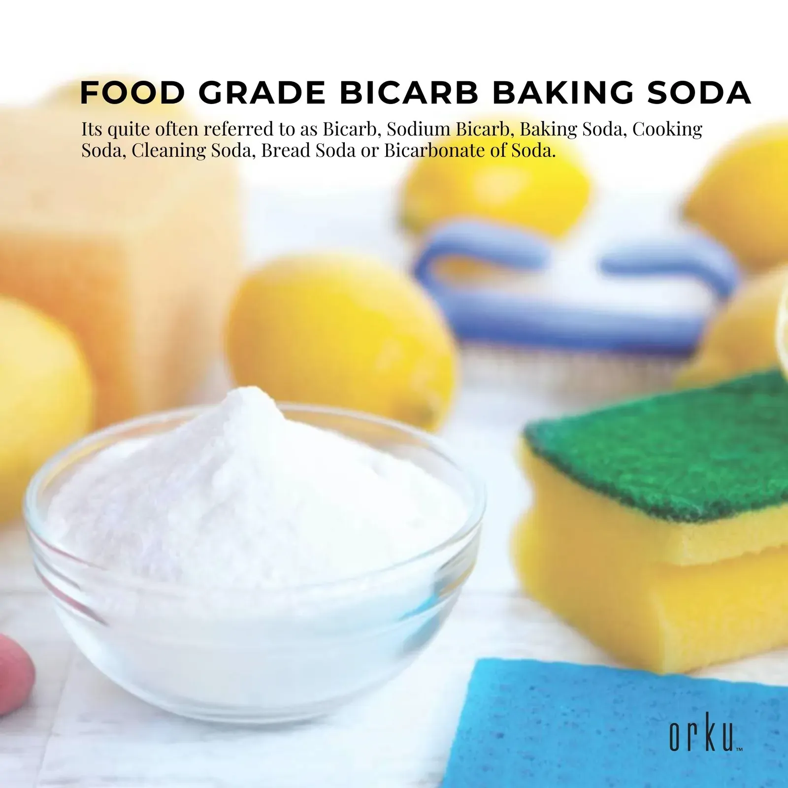 2Kg Sodium Bicarbonate - Food Grade Bicarb Baking Soda Hydrogen Carbonate Powder Price