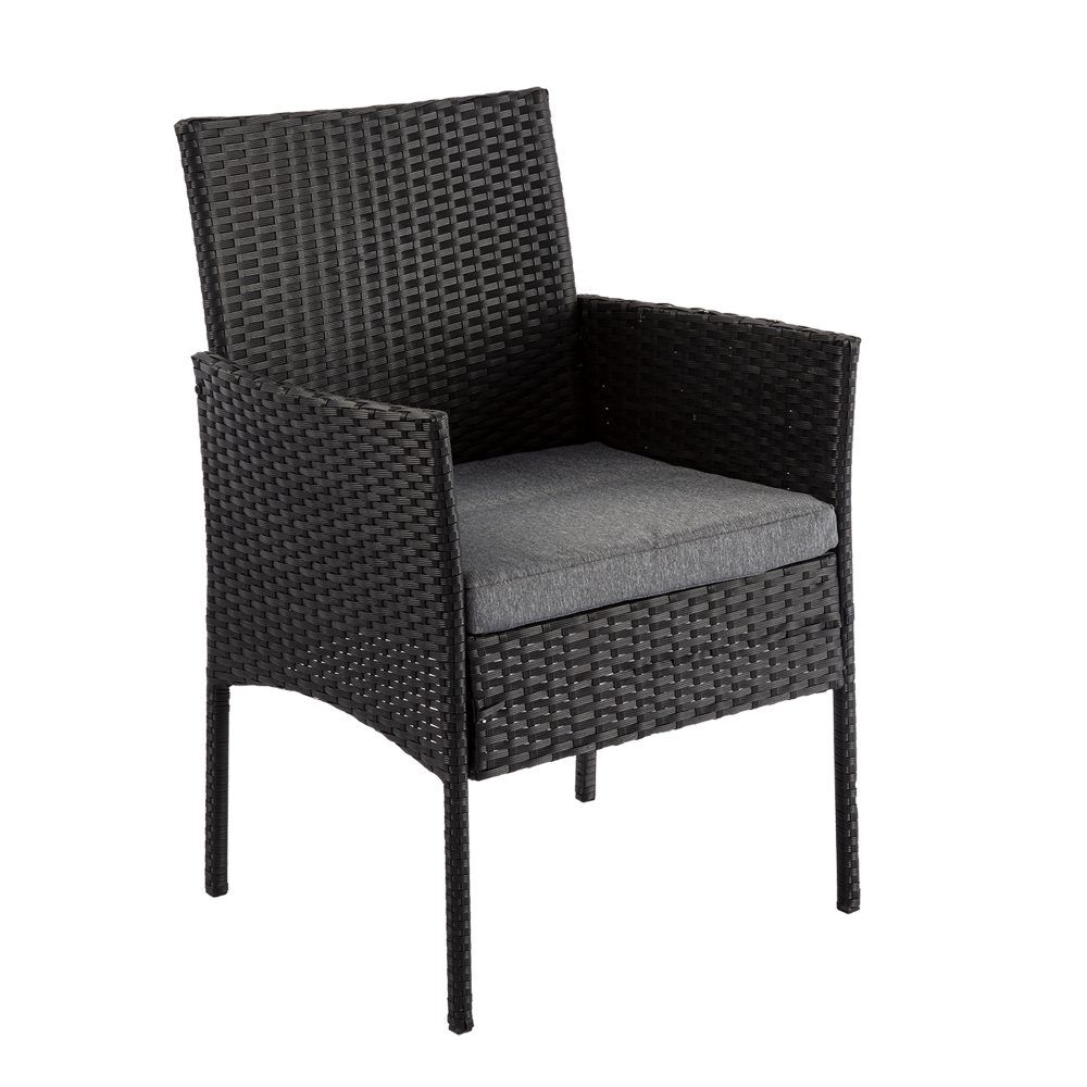 Outdoor Minimalist Black Wicker 6-Seater Dining Set Price