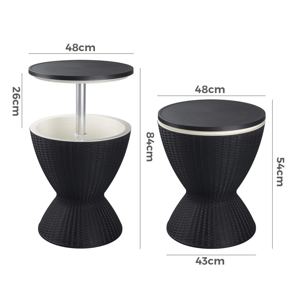 Garden Ice Cooler Table (Black) Price