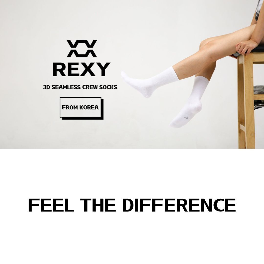 10X Rexy 3D Seamless Crew Socks Medium Slim Breathable WHITE Price