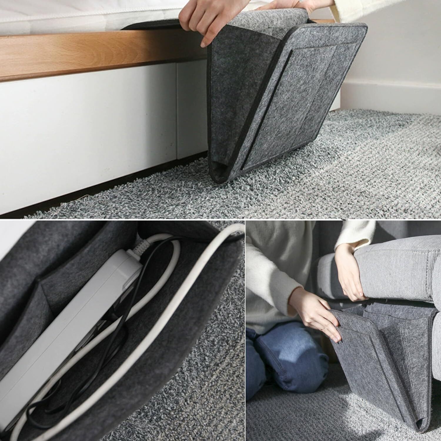 Bed Organiser Bed Caddy Sofa Organiser Bedside Organiser Book Magazines Organiser Dark Grey Price