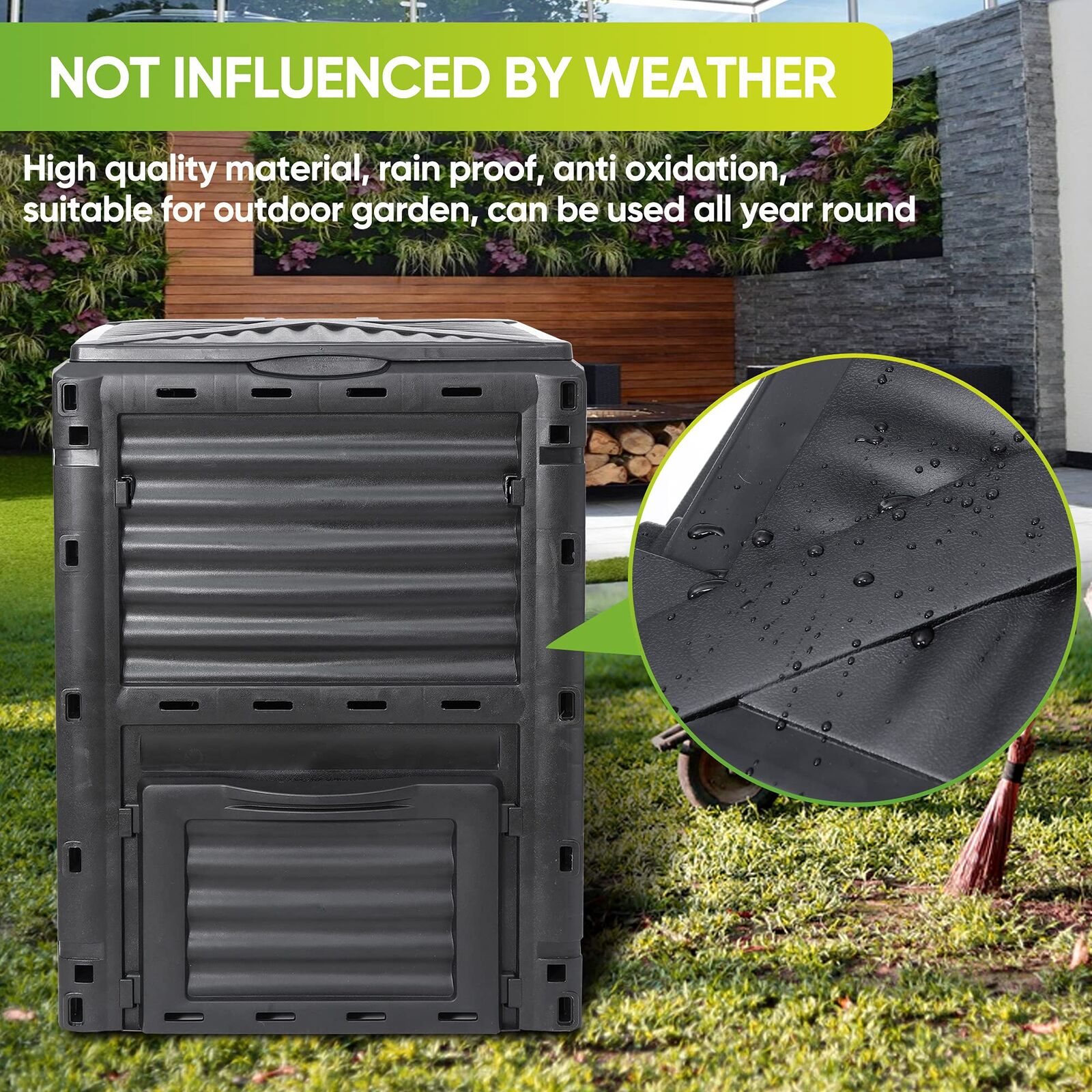 300L Large Garden Outdoor Compost Bin Composter BPA Free Compost Barrel Price